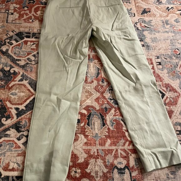 Ann Taylor Petite Linen Blend 2-piece Pant Suit in Aqua Grey NWT - Picture 5 of 7